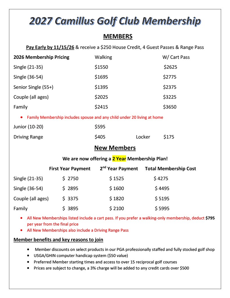2027 Early Pay Membership